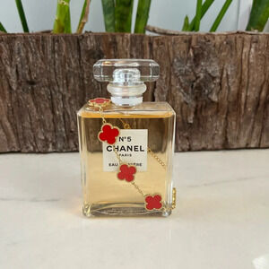 Lucky Four Leaf Clover Bracelet Red Enamel Gold Stainless Steel Gifts for Her